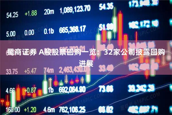 蜀商证券 A股股票回购一览：32家公司披露回购进展